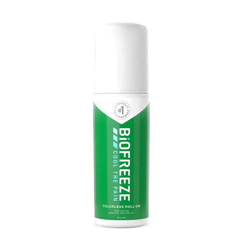 Biofreeze Pain Relief Roll-On, 3 oz. Colorless Roll-On, Fast Acting, Long Lasting, & Powerful Topical Pain Reliever (Packaging May Vary) Single