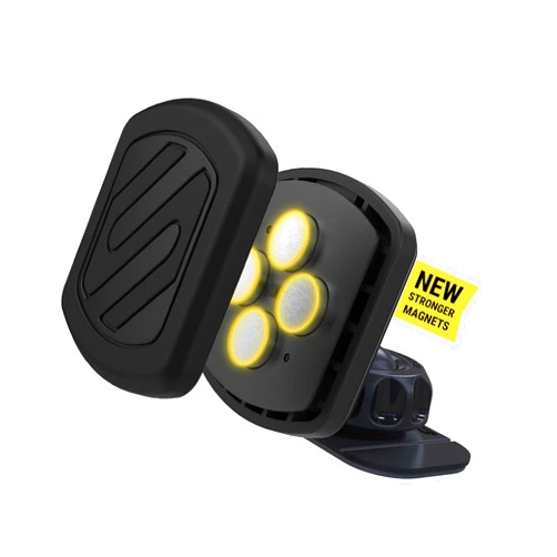 Scosche MXDM Extra Strong MagicMount Magnetic Phone Holder for Car Dashboard, Cell Phone Mount with Extra Strength Magnet and Thicker Metal Plate for Max Hold, Compatible with iPhone and All Devices