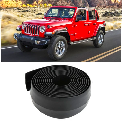 Keepdsgn Fender Flares,Universal Flexible Car Fender Flares Wheel Arches Extention PVC Molding Trim Compatible with Jeep Wrangler Off-Road Mazda Mitsubishi-3Inch Wide Fender