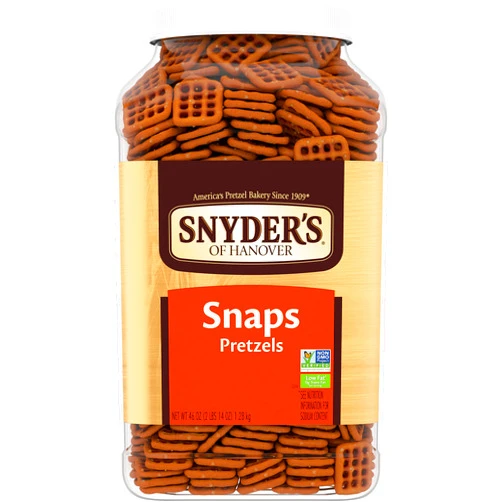 Snyder's of Hanover Pretzel Snaps, 46 Oz Canister