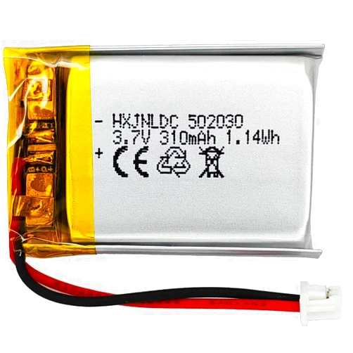 HXJNLDC 3.7V 310mah 502030 battery for VXI BlueParrott B250-XT Bluetooth Headset Battery Replacement dashcam Nextbase dash cam 402G 412GW 512G Cobra 840 Keychain cam 808 small camera C3,C11 16
