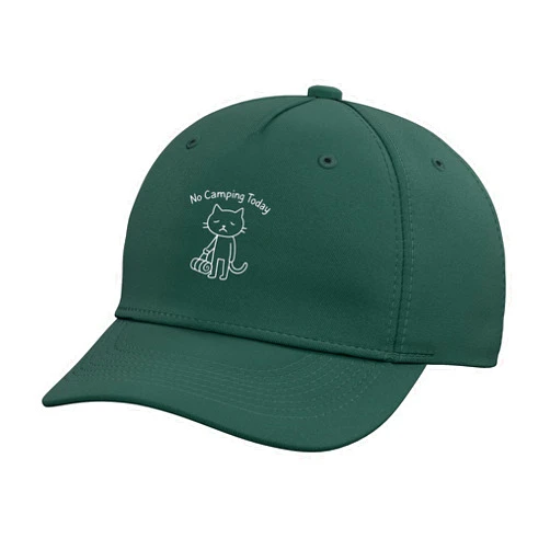 Funny Sad Cat Meme Gifts Funny Sad Cat Meme No Camping Today Camper Outdoorsy Joke Adjustable Baseball Hat