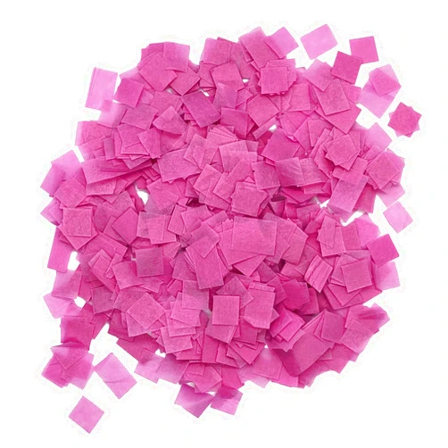 Ultimate Confetti, Pink Biodegradable Confetti Squares - Flame-Resistant and Slow-Falling Tissue Paper Confetti for Cannon and Launcher use – Best for Celebrations - 1 lb, 16 oz