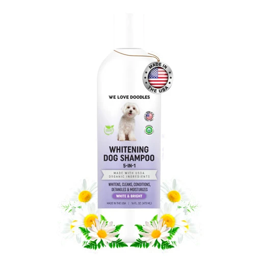 We Love Doodles Whitening Dog Shampoo | Organic Ingredients | Made in USA | Brightening Dogs Fur | White & Bright Hair | Removes Stains & Discoloration [We Love Doodles]