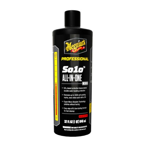 Meguiar's Professional So1o All-In-One M300 - SiO2-Based Formula Removes Paint Defects and Delivers Durable, Water-Beading Protection, Get Compounding, Polishing, and Protecting in One Step - 32oz