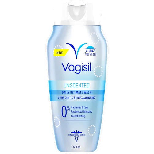 Vagisil Feminine Wash for Intimate Area Hygiene, pH Balanced and Gynecologist Tested, Unscented, 12 oz (Pack of 1)