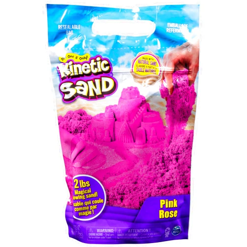 Kinetic Sand, 2lb Pink Play Sand in Resealable Bag, Moldable Sensory Toys, Christmas Gifts for Kids Ages 3+
