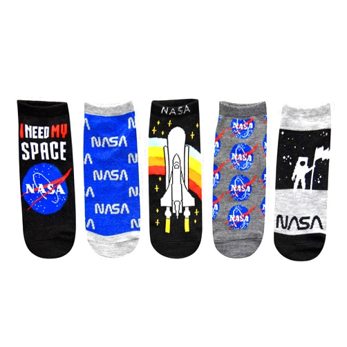 Hyp NASA I Need My Space Juniors/Womens 5 Pack Ankle Socks