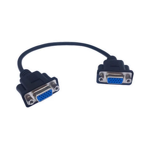CERRXIAN 1ft VGA SVGA 15 Pin HD15 Female to Female Gender Changer Adapter Extension Video Monitor Cable for PC Laptop TV Porjector（ff）