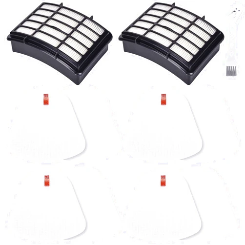 Leadaybetter 2 HEPA + 4 Foam & Felt Filters for Shark Navigator Lift-Away NV350, NV351, NV352, NV355, NV356E, NV357, NV360, NV370, NV391, UV440, UV490, UV540, Part # XFF350 & XHF350 Replacement Filter