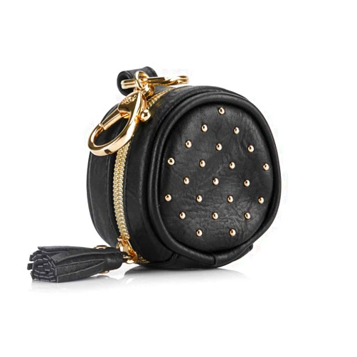 Itzy Ritzy Chelsea + Cole for Itzy Ritzy Studded Pacifier Case with Clip; Pacifier Charm Pod Includes Clasp, Measures 2.5
