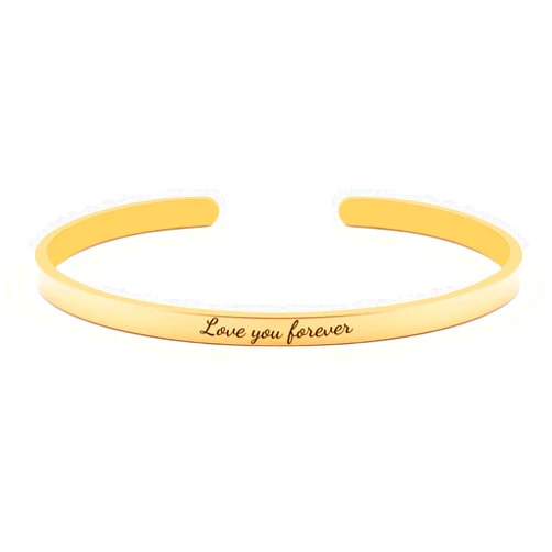 XMITHJLS Women's Custom Bracelet, Adjustable Double Sided Engraved Custom Bracelet, Women's Encouragement Custom Bracelet, Personalized Gift Is The Best Gift For Girlfriend|Wife|Mom|Sister (gold color)