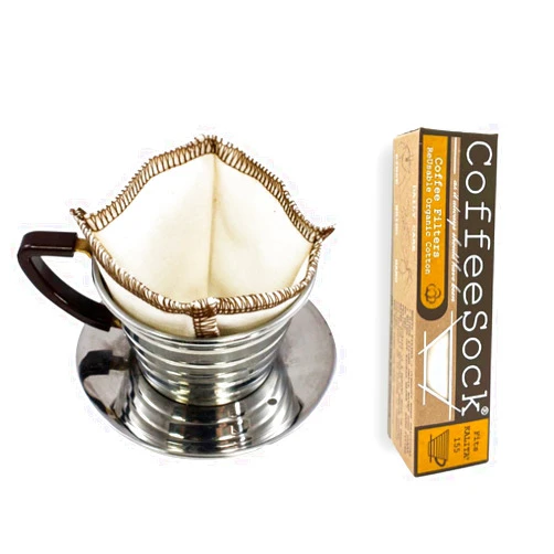 CoffeeSock Reusable Kalita Filters- The Original Reusable Coffee Filter- GOTS Certified Organic Cotton Reusable Kalita Filters (155)