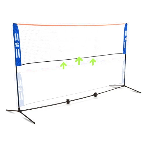 HIT MIT Adjustable Height Portable Badminton Net Set - Competition Multi Sport Indoor or Outdoor Net for Playing Pickleball, Kids Volleyball, Soccer Tennis, Lawn Tennis - Easy and Fast Assembly 10 Feet