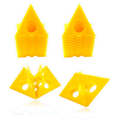 Moicstiy 50 Pack Pyramid Plastic Painting Stand Mini Cone Paint Stands Paint Canvas Support Stands for Canvas Painter Elevated(Yellow)