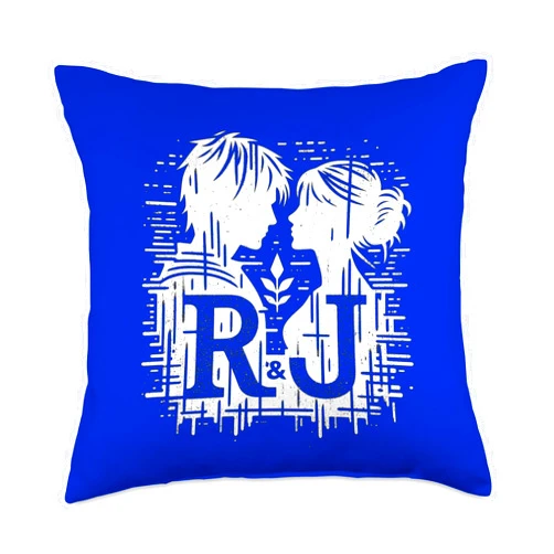 Shakespeare Geek R & J Lovers Shakespeare Romeo and Juliet Throw Pillow