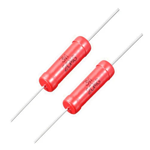 uxcell 3W Power Rating 20M Ohm High Voltage Glass Glaze Film Resistor 2 Pcs
