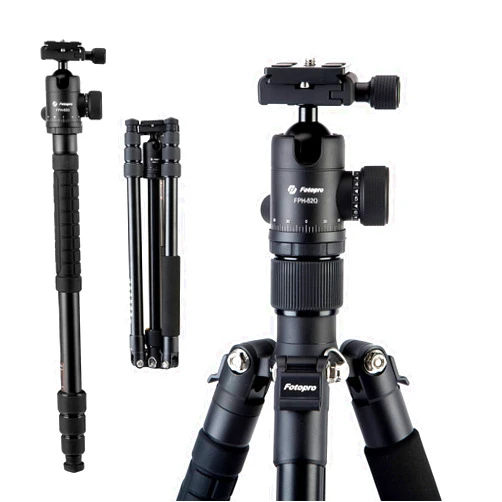 ZSFTB Professional Ball Head Tripod for Camera, 58 inch Aluminum Tripod with 14 inch Quick Release Plate, Monopod for Travel, Max Load 33lbs15kg (E-5i)