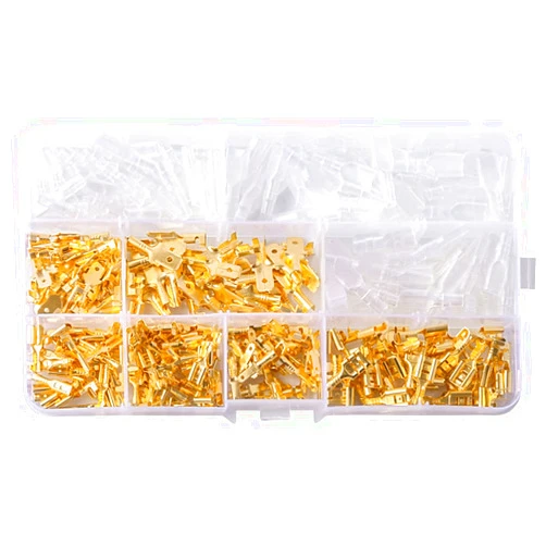PONFY 315PCS 2.8/4.8/6.3mm Quick Splice Male and Female Wire Spade Connector Crimp Terminal Block Assortment Kit with Insulating Sleeve for Electrical Wiring Car Audio Speaker