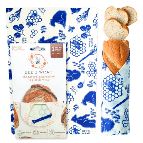 Bee's Wrap Beeswax Wraps for Food - Bread Wrap - Made in USA Reusable Bread Storage Bags - Organic & Eco-Friendly Alternative to Aluminum Foil, Sourdough Bags & Plastic Wrap, Bees + Bears