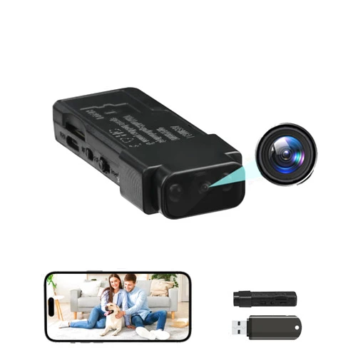 InCliick Hidden Camera Mini Small WiFi Wireless 1080p HD Cam Night Vision Motion Detection Remote Access Mobile Phone APP（NO Audio）