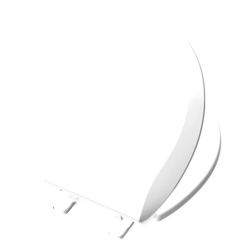 Aünsffer Toilet Seat Round Soft Close16.5'', Toilet Lid Slow Close Quiet No Slam, Easy Installation & Release，Safe PP Material Easy Clean, Comfortable Ergonomic Design, 2 Years Support, White Plastic
