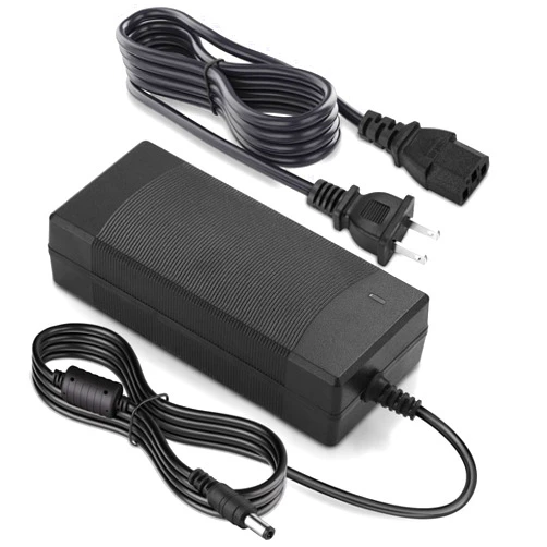 Facmogu 48V 2A Power Supply Adapter, AC 100-240V to DC 48V 2A Transformer Interface 5.5x2.5mm & 5.5x2.1mm Plug, 96W Adapter US Plug for Stereo Receiver Hi-Fi Home Audio Class D Integrated Amp