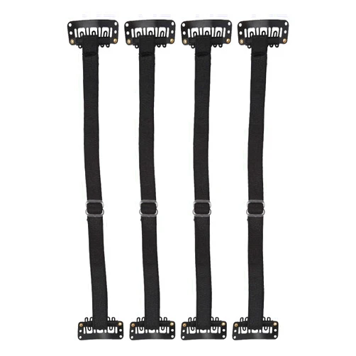 Sonew 4pcs Facelift Bands with Clips, Elastic Facial Belt Eye Wrinkle Removal Belt, Facelift Patch Straps for Hair (Black)