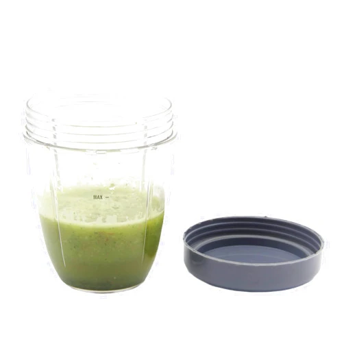 WTPLY Blender Cups and Flat Lids Replacement Parts Compatible with Nutribullet Cups Blender Juicer 600W, 900W,18OZ Cup, Stay-Fresh Resealable Lids with Gasket and Replacement Cup (1 Pcak)