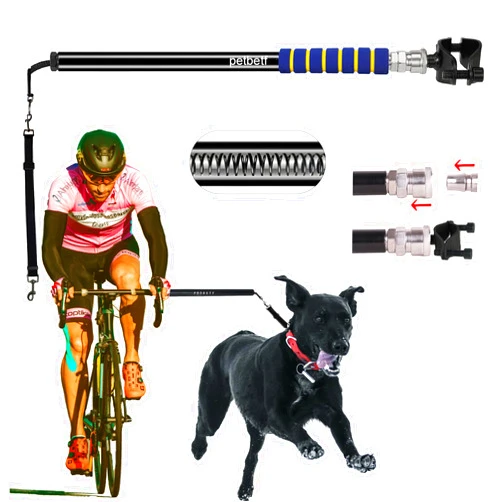 Petbetf Dog Bike Leash Attachment, Dog Hands Free Leashes Running slatmill for Large Small Dogs Harness Accessories,3 Years Warranty Black