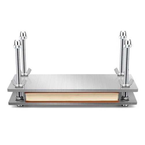 Sasylvia Book Press 11.6 x 7.9 Inch Stainless Steel Binding Press for Bookbinding Supplies Paper Press Machine Steel Frame Manual Flat Paper Press Book Press Machine