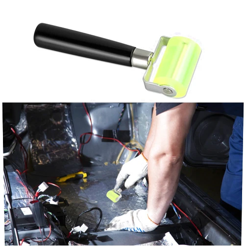 HAOBO Auto Car Audio Sound Deadening Application Rolling Wheel Roller, Heat Abatement Mat Wallpaper PU Deadener Application Seam Roller, Car Accessories for Automotive Sound Deadening Insulation