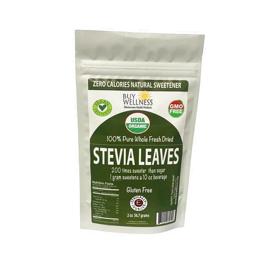 Buy Wellness Stevia Leaves Organic Dried Stevia Leaf Whole Stevia leaves Zero Calorie 2 oz