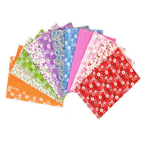 Cartisanat Fat Quarters Fabric Bundles,12 Pcs (19.69in x 19.69in / 50cm x 50cm) Sewing Patterns Quarter Precut Fabrics for Quilting Squares Scraps TOP Cotton Material Patchwork DIY Crafting Floral B