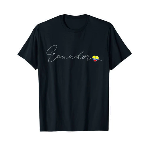 Ecuador Jersey for Ecuadorian Men, Women and Kids Ecuador Simple Love Ecuadorian Flag Heart on Ecuador T-Shirt