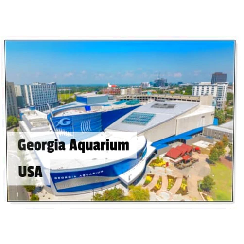 Photomagnet Aerial Photo of The Georgia Aquarium Atlanta, Fridge Magnet
