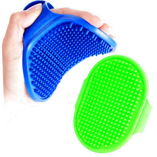 BRILLIRARE 2 Pack Dog Grooming Brush, Premium Soft Silicone Pet Bath Brushes with Adjustable Handle, Shampoo Soothing Comb for Wet Dry Long Short Haired Dogs & Cats Massaging, Deshedding