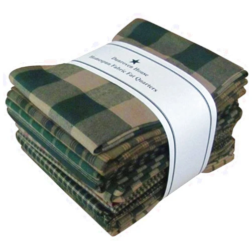 Dunroven House Homespun 12-Piece Fat Quarters, 18 by 21-Inch, Green
