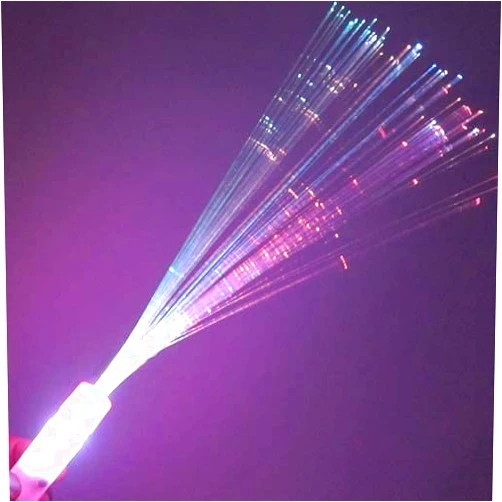 GP GLOWPRODUCTS.COM Fiber Optic Wands (Box of 48) - Fiber Optic Wand with 3 Light Modes (Multi)