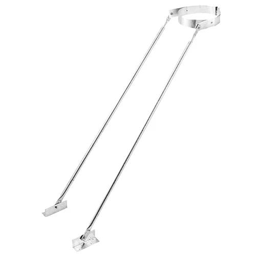 DuraVent 6DP XRB DuraPlus 6 inches Extended Roof Bracket Supports Chimney Stove Pipe for Stability, Mounting Brackets, Adjustable Legs, Metallic