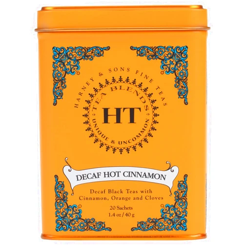 Harney & Sons Harney and Sons Decaf Hot Cinnamon , Decaf Flavored Black 20 Sachets per Tin 1.4oz