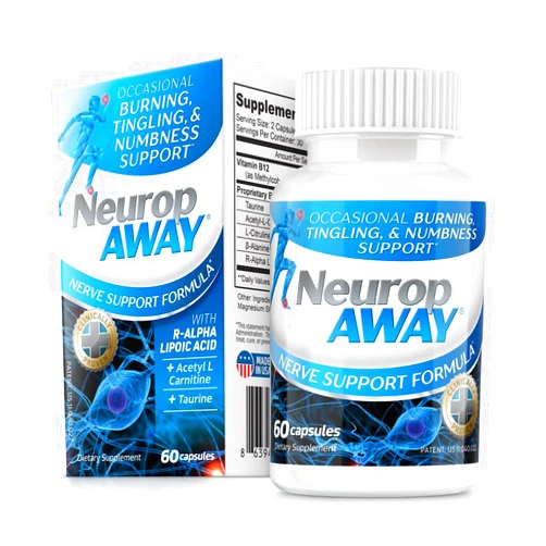NeuropAWAY Nerve Support Formula 60 Daily Capsules.