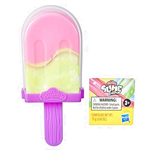 Play-Doh Slime Super Stretch Pop Ice Cream Toy for Kids 3 Years and Up, Treat for The Summer, Colors Vary
