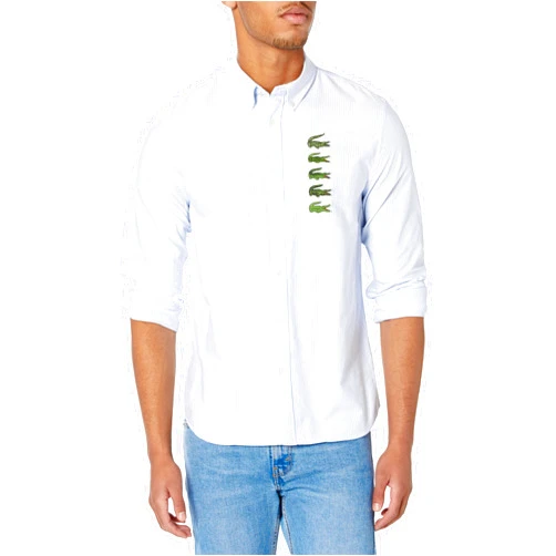 Lacoste Mens Croc Badge Striped Shirt