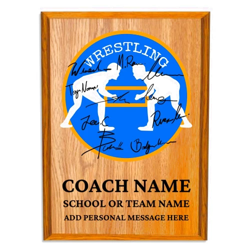 Classic Awards Wrestling Coach Gift - Personalized Wrestling Coach Award Plaque for Team Signatures - Best Gift for Coaches - Coach Gifts for Men & Women - Unique Coaches Gifts for Appreciation (Wrestling, 10.5
