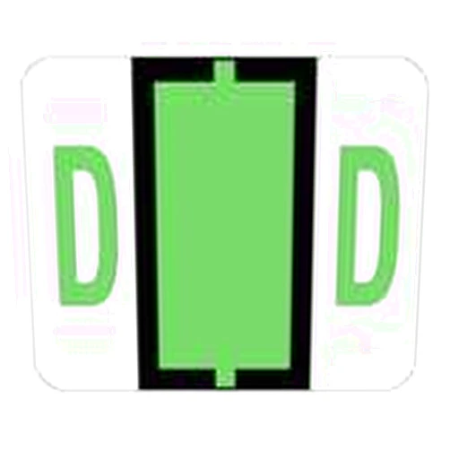 Smead Compatible Alphabetic Labels - BCCS Series (Sheet) D- Lt. Green