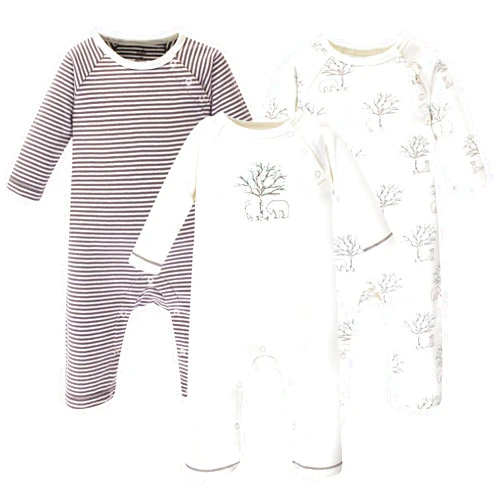 Hudson Baby Touched by Nature Baby Girls' Organic Cotton Coveralls