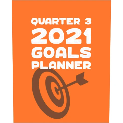 Plandsome Journals & Planners Q3 2021 Goals Planner: Bold Targets Series. A daily planner to track progress toward quarterly goals.