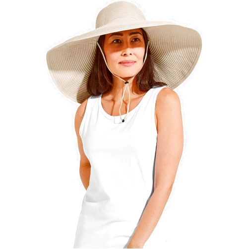 Coolibar UPF 50+ Women's Compact in A SNAP!™ Shelby Shapeable Poolside Hat