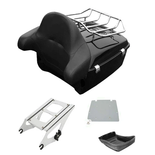 XMT-MOTO Vivid Black King Tour Pack Luggage Kit fits for Harley Touring Road King, Road Glide, Street Glide, Electra Glide, Ultra-Classic 2014-2023